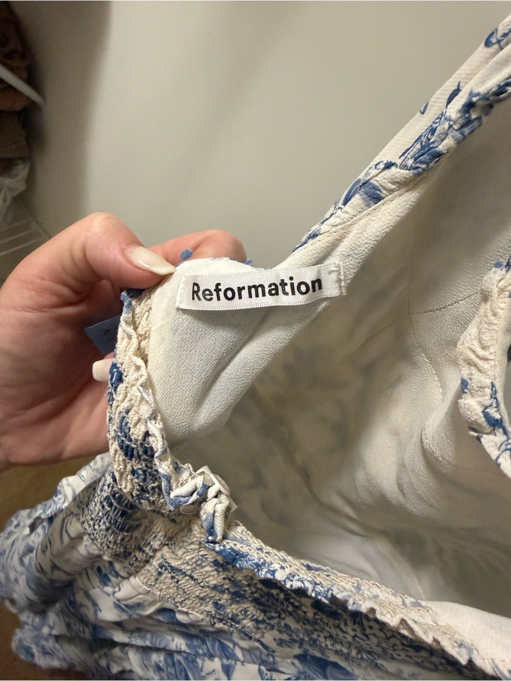 Reformation Blue and White Floral Maxi Dress - Picture 4 of 5